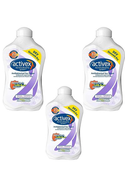 Activex Sensitive Antibacterial Liquid Soap 3 X 500 ml
