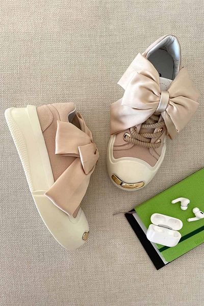 Bambi Beige Leinen Damen Sneaker K 01480002818