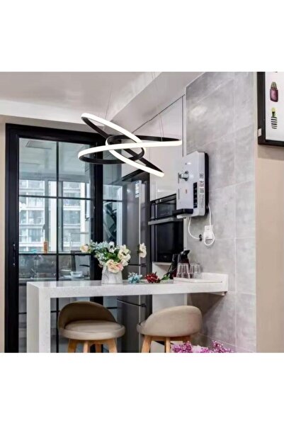 EVDE MODA AVİZE Modern krom Led Avize