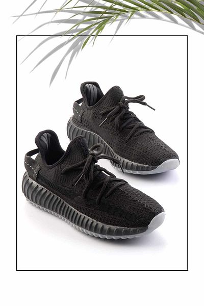 Bambi Black Knitwear Women's Sneaker K01590010782