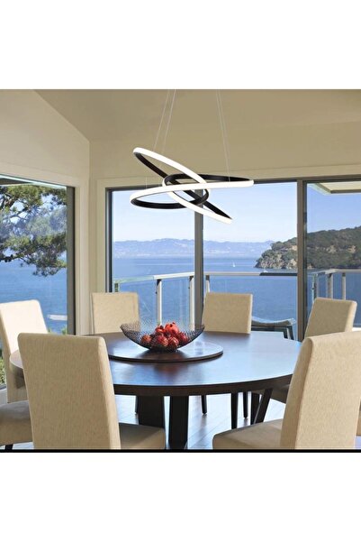 EVDE MODA AVİZE Modern krom Led Avize