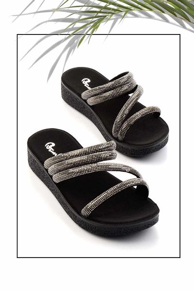 Bambi Platinum Stone Women's Slippers - K04496720787