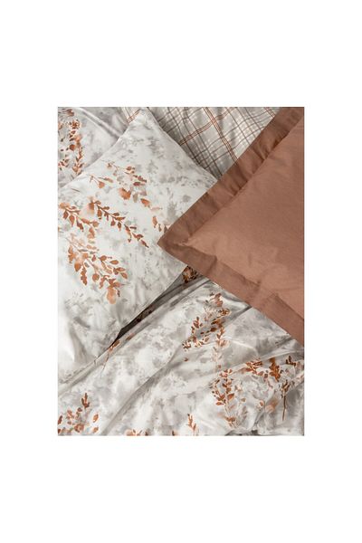 ŞENER HOME CottonBox Mode Line - Комплект двойни пликчета за завивки, ламинат, цвят канела