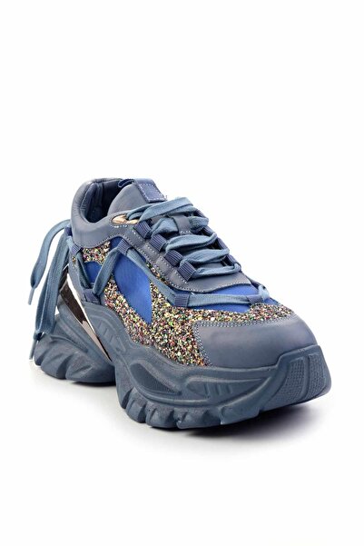 Bambi Kot Mavi Leather Kadın Sneaker K01480004703