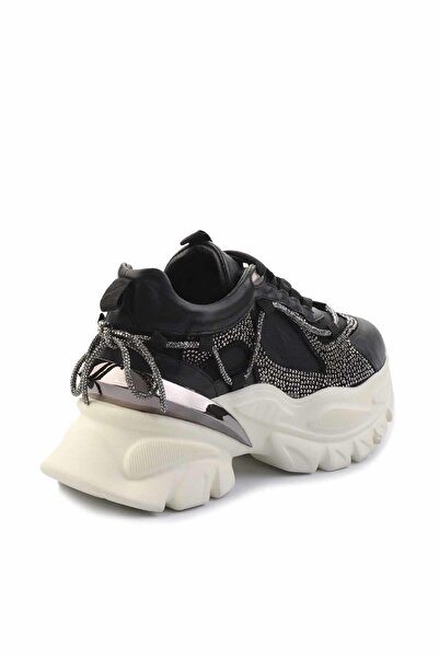 Bambi Dámské černé tenisky z pravé kůže - K01480004203