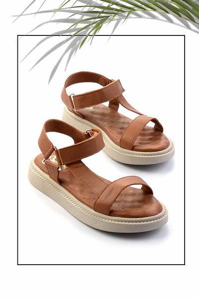 Bambi Taba Leather Women's Sandals K05357026803