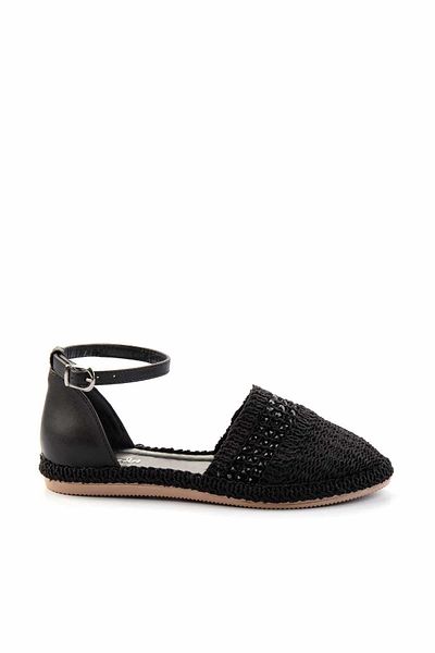 Bambi Schwarz gestrickte Damen-Espadrille K 01823015616