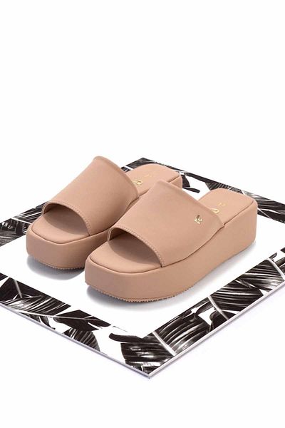 Bambi Γυναικείες παντόφλες Nude Fabric K 04778300504