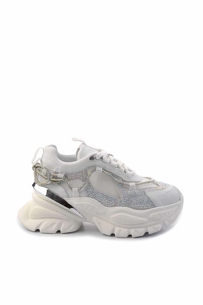 Bambi Γυναικείο Sneaker από Γνήσιο Δερμάτινο Λευκό - Κ 01480004203