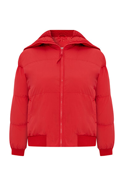 Mudo Crop Inflatable Coat with Fur Collar