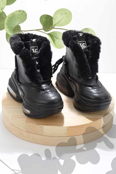 Bambi Women's Black Sneakers K01687555509