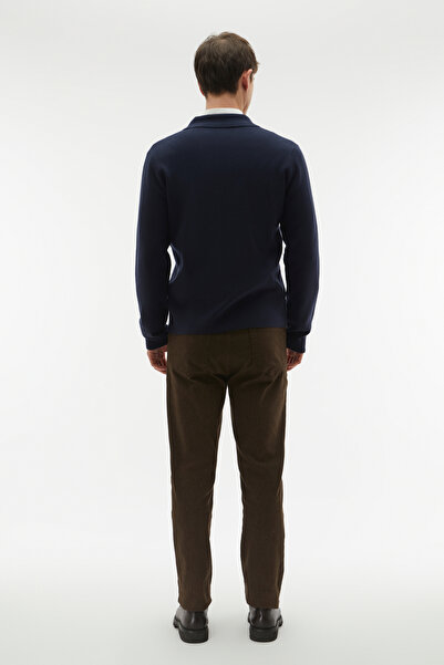 Mudo Polo Collar Pocket Zippered Sweater