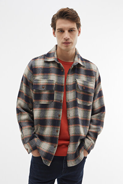 Mudo Double Pocket Textured Regular Fit Long Sleeve Shirt