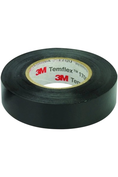 Go İthalat 3m Temflex 1300E Pvc Insulated Tape Black 10 Pack 0.13mm X 19mm X 0.13mm (4597)