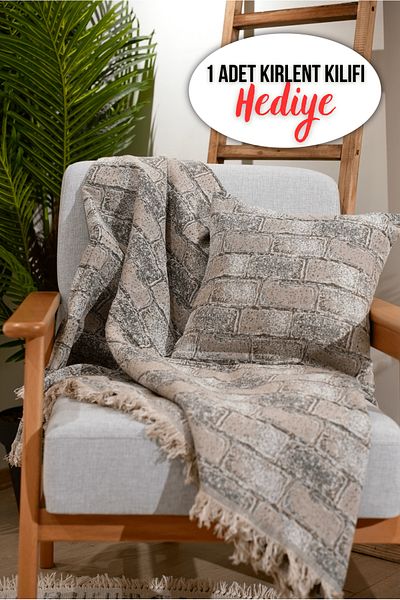 Rell Home قطعة واحدة من غطاء أريكة قطن 100% فاخر غير قابل للانزلاق مقاس 40 × 40 سم - غطاء متعدد الأغراض