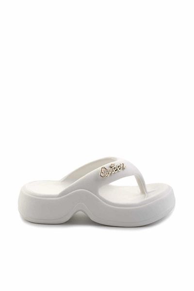 Bambi Women's White Gel Slippers - K 04740340059