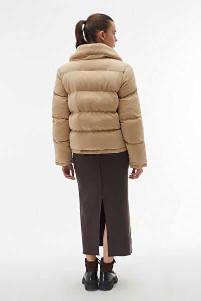 Mudo Fur Collar Quilted Coat