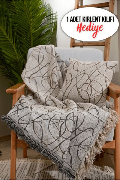 Rell Home قطعة واحدة من غطاء أريكة قطن 100% فاخر غير قابل للانزلاق مقاس 40 × 40 سم - غطاء متعدد الأغراض