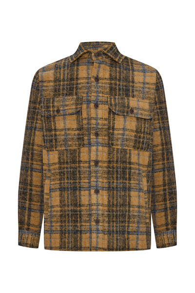 Mudo Coated Wool Mixed Shirt Jacket