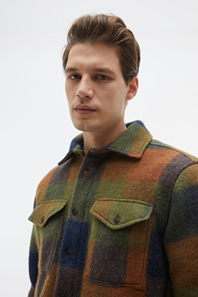 Mudo Coated Wool Mixed Shirt Jacket