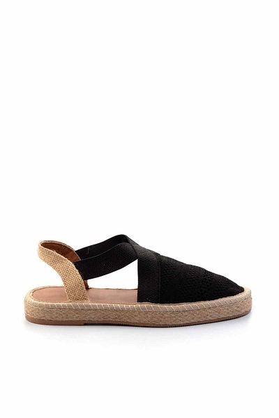Bambi Schwarze Strick-Damen-Espadrille K 01937050082