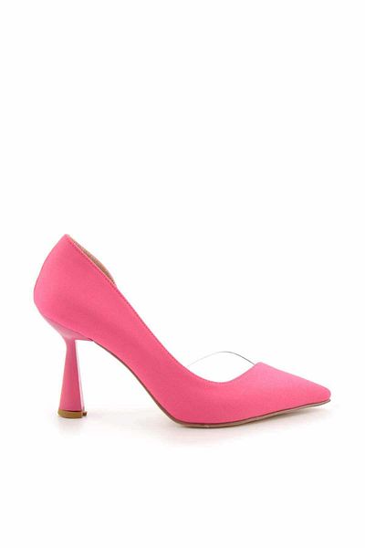 Bambi Klassische Damenschuhe mit Absatz aus mattem Fuchsia-Satin K 01992000938