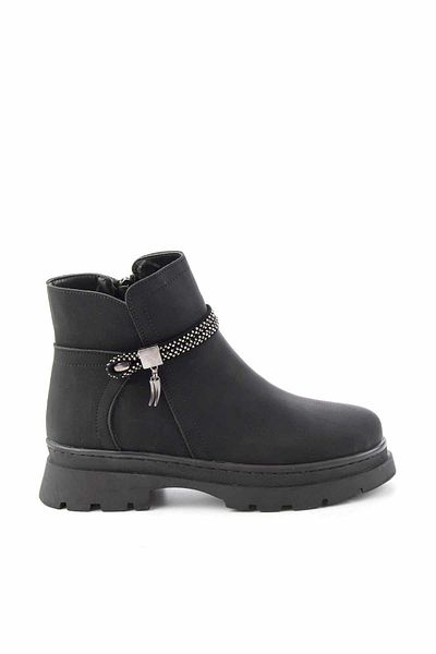 Bambi Μαύρα γυναικεία μποτάκια Nubuck - K 02254283001   Μοντέλο Bootie