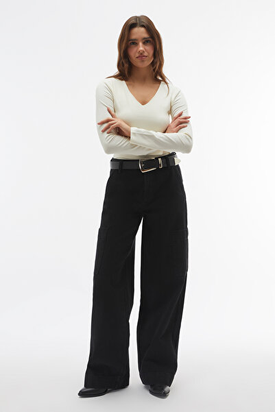 Mudo WIDE LEG CEPLİ JEAN PANTOLON