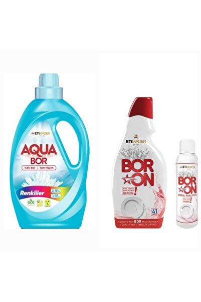 Boron ETİMADEN DOĞAL SIVI ÇAMAŞIR DETERJANI RENKLİLER İÇİN 33 YIKAMA+BULAŞIK ...