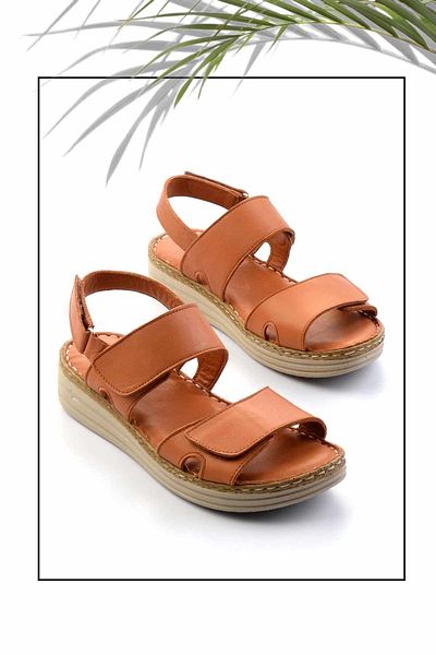 Bambi Taba Leather Women's Sandals K05281202703