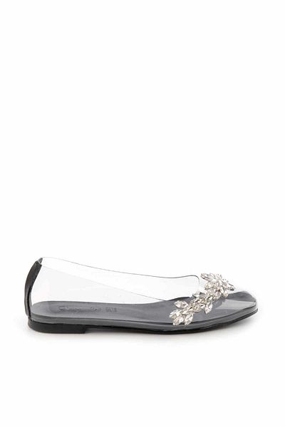 Bambi Black PVC Women's Ballerina Ballerina01503520423