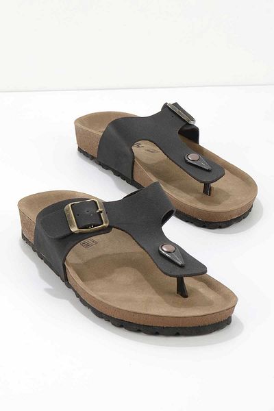 Bambi Black Nubuck Women's Slippers K04642182301