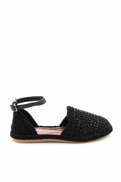 Bambi Schwarze gestrickte Damen-Espadrille K 01823170716