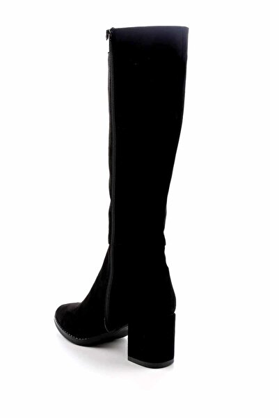 Bambi Μαύρα σουέντ γυναικείες μπότες K 03842081602