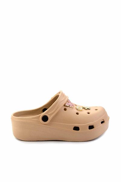 Bambi Beige PVC Women's Slippers K04740320559