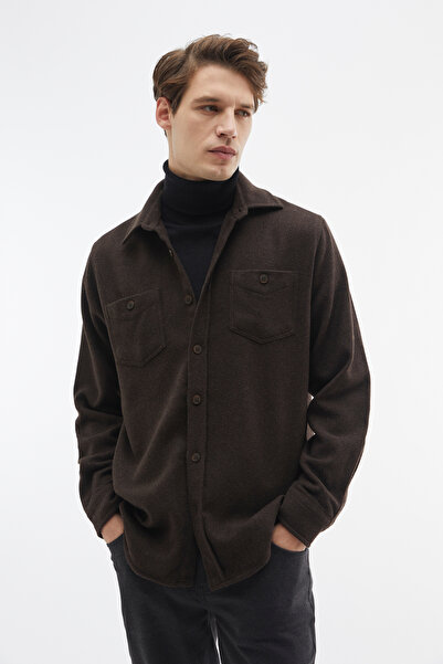 Mudo Double Pocket Textured Regular Fit Long Sleeve Shirt