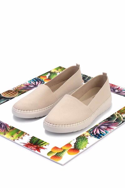 Bambi Beige Stoff Damen Freizeitschuhe K 01309240104