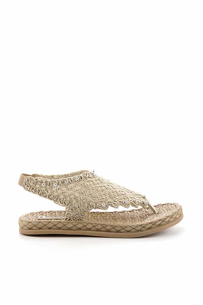 Bambi Beige gestrickte Damensandalen K 05349362516