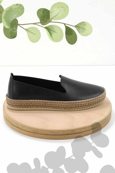 Bambi Schwarze Damen-Espadrille K 01309230809