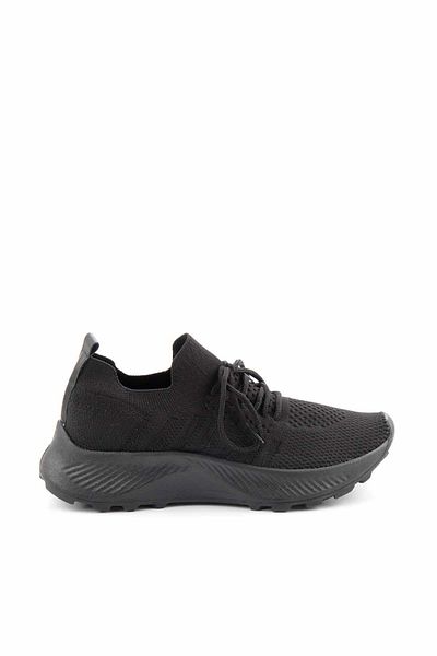 Bambi Schwarze Strick-Damen-Freizeitschuhe K 01828004082