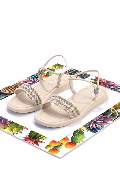 Bambi Bej  Kadın Sandalet K05956750809