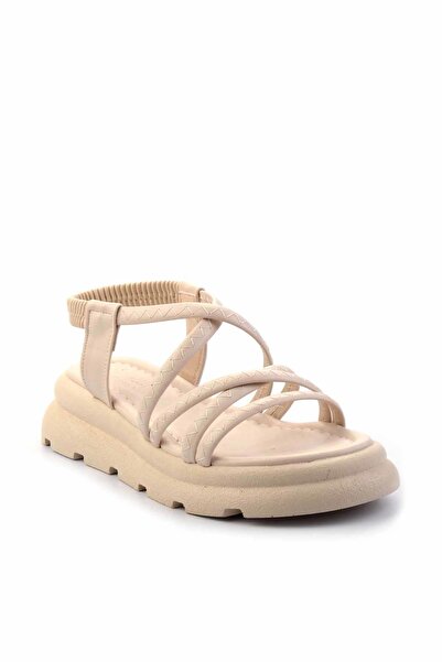 Bambi Světle hnědé dámské sandály - model K05002040009