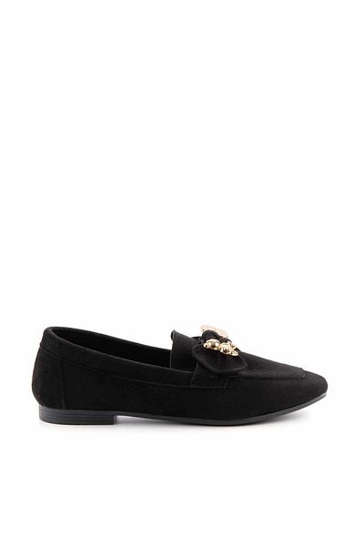 Bambi Black Suede Women's Ballerinas K01503741202