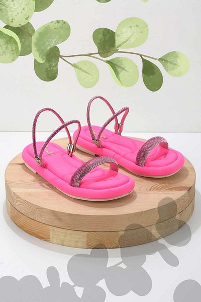 Bambi Fuchsia Satin Damen Sandalen K 05362028138