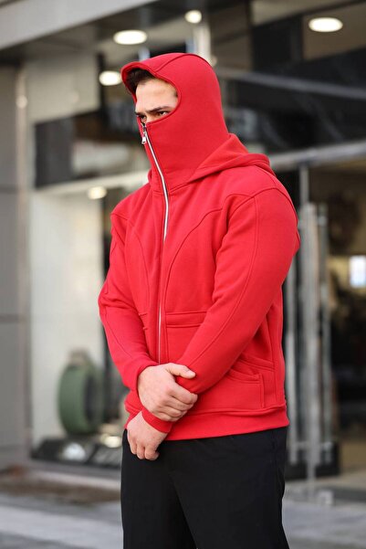 OTAKU Unisex Kar Maskeli Fermuarlı Hırka