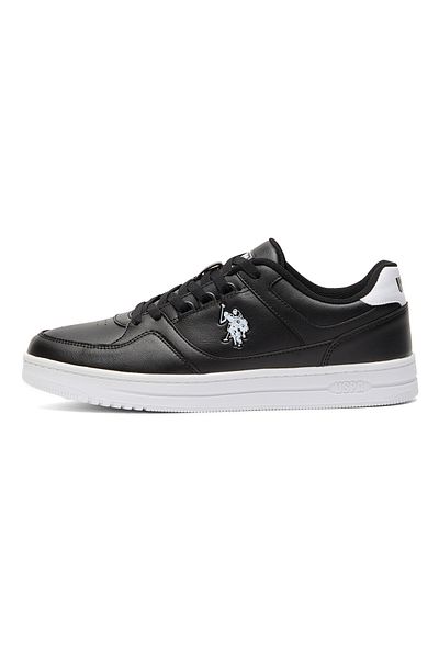 U.S. Polo Assn. Men's Black Low-Top Sneakers - Classic Lace-Up Design, Comfortable for Everyday Outfits