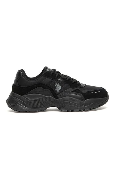 U.S. Polo Assn. Women's Black Sneakers - Bold Rugged Style with Durable Sole for Outdoor Wear