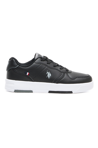 U.S. Polo Assn. Women's Black Low-Top Sneakers - Lightweight With White Sole ...