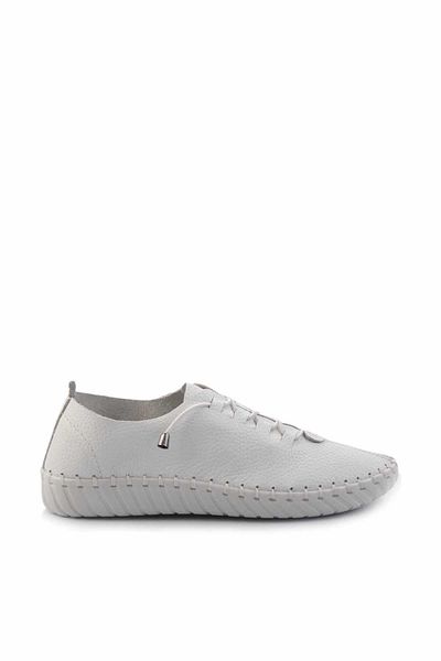 Bambi Weiße Damen-Freizeitschuhe aus echtem Leder K 01467012203