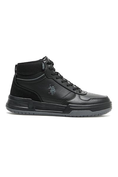 U.S. Polo Assn. Women's Black High-Top Sneakers - Lightweight with Ankle Support, Comfortable and Stylish